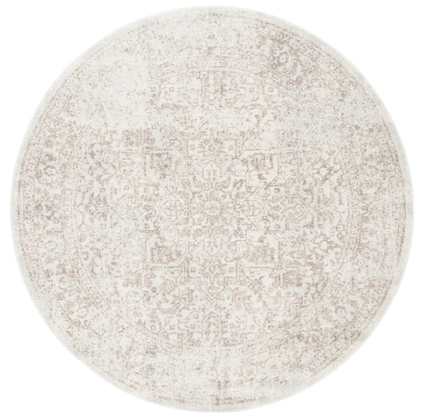 Safavieh Evoke Ivory Taupe Oval Rug — Transitional Low-Profile Power-Loomed Turkish Area Rug, Durable Elegance 6'-0" x 8'-0" EVK256E-68OV