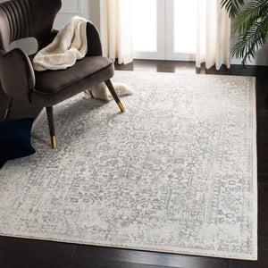 Safavieh Evoke Ivory Grey Power-Loomed Area Rug — Low-Profile, Durable Turkish Weave With Natural Jute Texture 6'-0" x 8'-0" EVK256F-68
