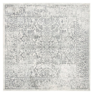 Safavieh Evoke Oval Area Rug In Ivory And Grey — Low-Profile Turkish Power-Loomed Transitional Design 6'-0" x 8'-0" EVK256F-68OV