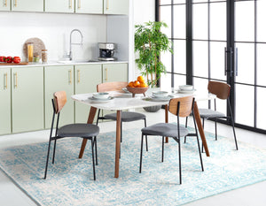 Safavieh Evoke Round 8' X 8' Ivory Aqua Area Rug — Turkish Power-Loomed, Low-Profile 3/8" Pile, Durable Style EVK256J-8R