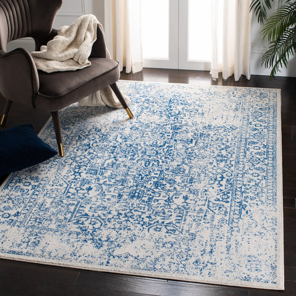 Safavieh Evoke Timeless 10X14 Ivory Navy Oriental Area Rug — Power-Loomed Turkey, Durable Polypropylene Blend EVK256N-10