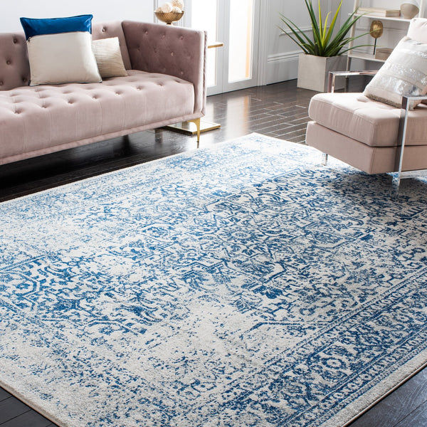 Safavieh Evoke Timeless 10X14 Ivory Navy Oriental Area Rug — Power-Loomed Turkey, Durable Polypropylene Blend EVK256N-10
