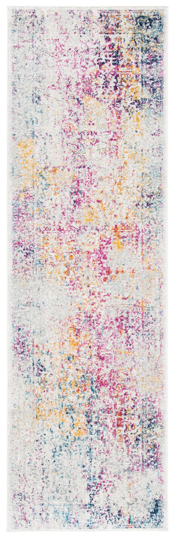 Safavieh Evoke Ivory And Fuchsia Area Rug — Low-Profile Transitional Power-Loomed Design For Durability And Comfort 6'-0" x 8'-0" EVK256Q-68