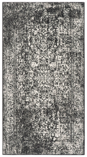 Safavieh Evoke Oval Rug In Black & Grey — Low-Profile Traditional Power-Loomed Design, Durable & Stain-Resistant 6'-0" x 8'-0" EVK256R-68OV