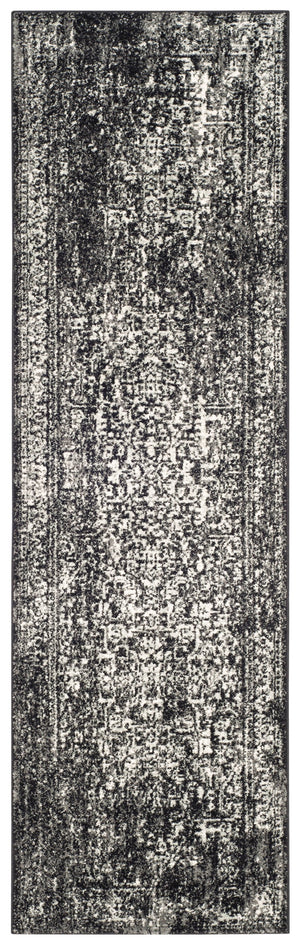 Safavieh Evoke Oval Rug In Black & Grey — Low-Profile Traditional Power-Loomed Design, Durable & Stain-Resistant 6'-0" x 8'-0" EVK256R-68OV