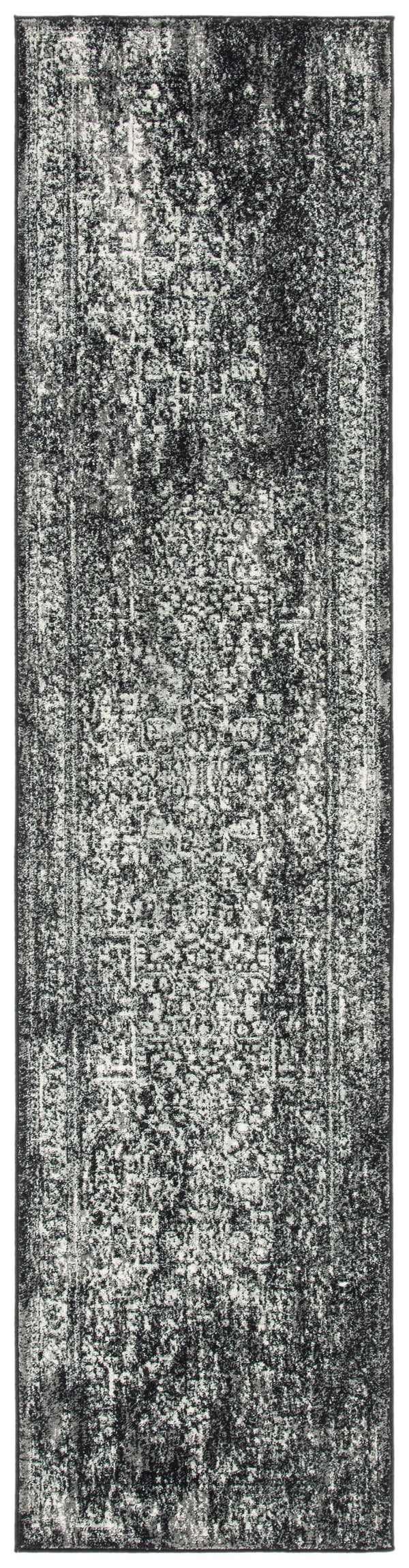 Safavieh Evoke Low-Profile Turkish Area Rug In Black And Grey — Transitional Durable Power-Loomed Elegance 6'-0" x 8'-0" EVK256R-68