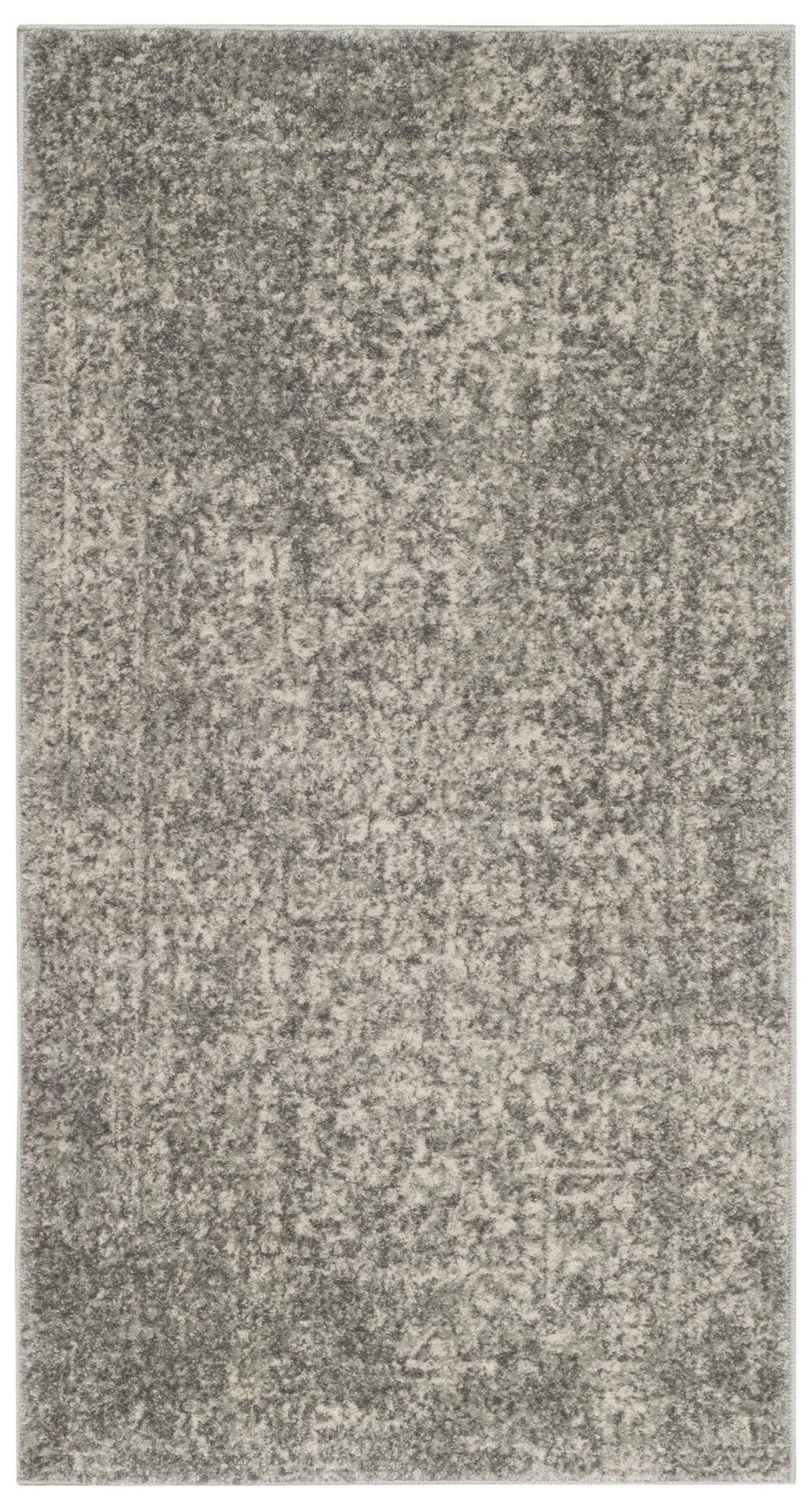 Safavieh Evoke Transitional Silver Ivory Area Rug — Power-Loomed Turkish Durability, Low-Profile Comfort 6'-0" x 8'-0" EVK256S-68