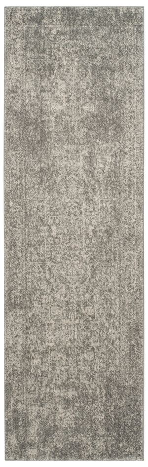 Safavieh Evoke Oval Area Rug In Silver Ivory — Transitional Low-Pile Power-Loomed Turkish Blend Rug 8Ft 6'-0" x 8'-0" EVK256S-68OV