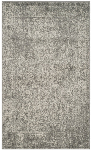 Safavieh Evoke Transitional Silver Ivory Area Rug — Power-Loomed Turkish Durability, Low-Profile Comfort 6'-0" x 8'-0" EVK256S-68