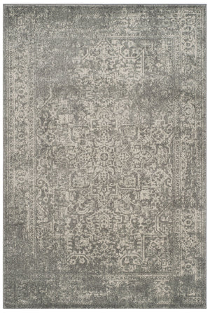 Safavieh Evoke Transitional Silver Ivory Area Rug — Power-Loomed Turkish Durability, Low-Profile Comfort 6'-0" x 8'-0" EVK256S-68