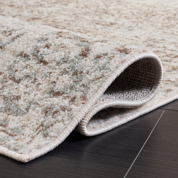 Safavieh Evoke Traditional Power Loomed Polypropylene Area Rug in Ivory Silver Tones 5'-3" x 7'-6" EVK260A-5