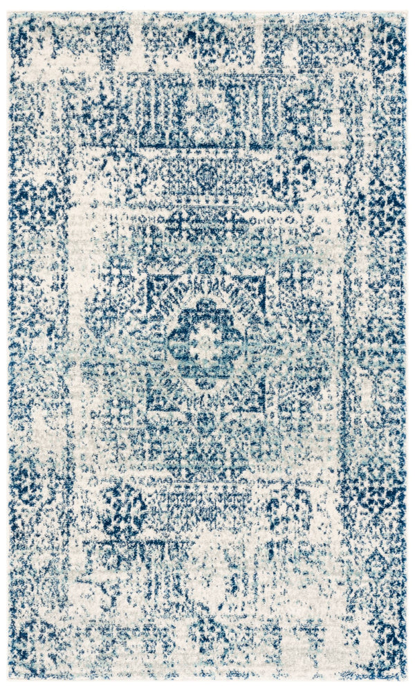 Safavieh Evoke 260 Power Loomed  Rug Ivory / Blue EVK260C-3