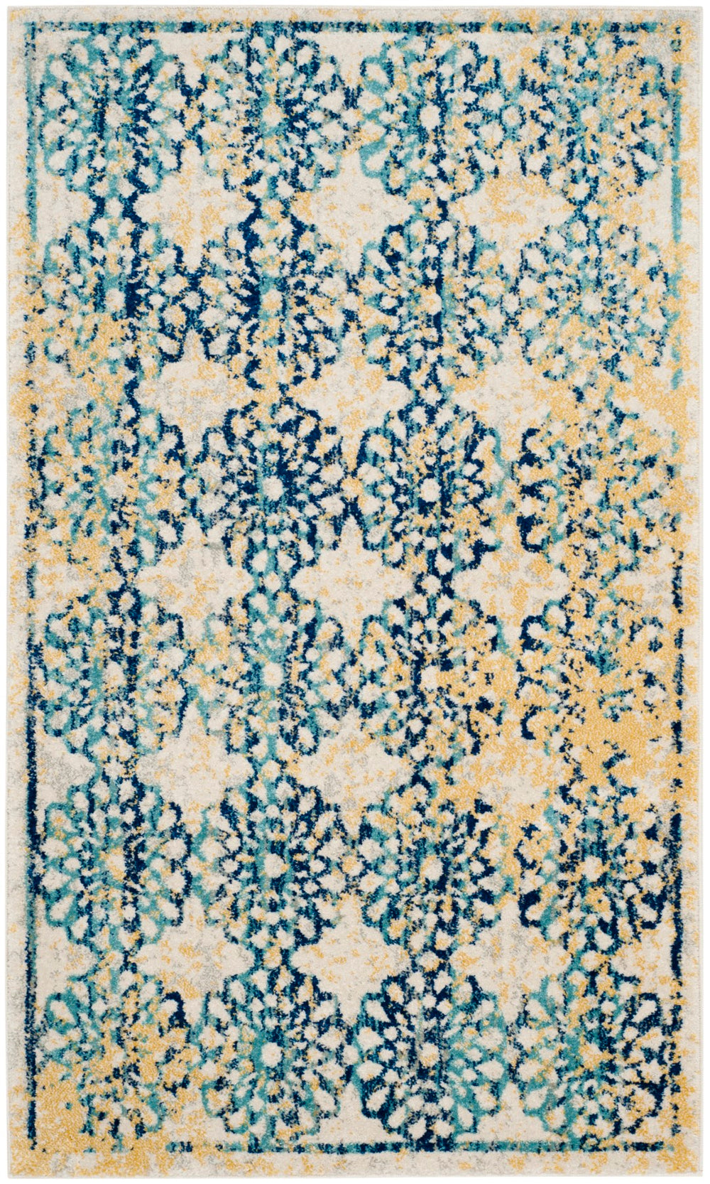 Safavieh Evoke 262 Power Loomed  Rug Ivory / Blue EVK262C-3