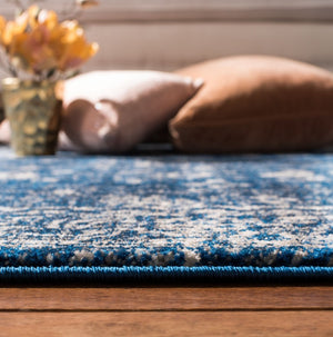 Safavieh Evoke Navy Ivory Square Polypropylene Rug Turkey Woven Transitional Entryway Accent EVK270A-3SQ