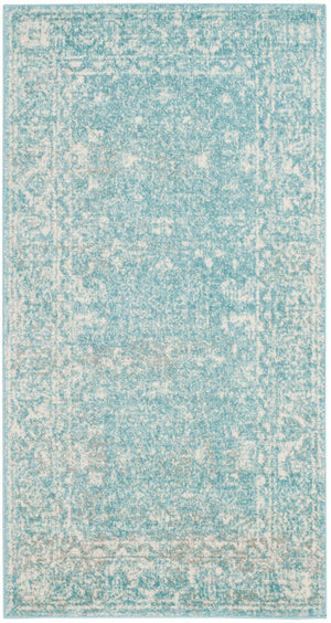 Safavieh Evoke 270 Power Loomed  Rug Light Blue / Ivory EVK270D-24