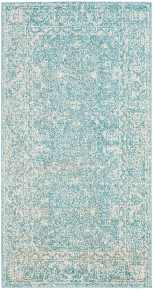 Safavieh Evoke 270 Power Loomed  Rug Light Blue / Ivory EVK270D-24