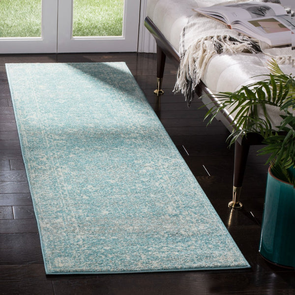Safavieh Evoke 270 Power Loomed  Rug Light Blue / Ivory EVK270D-27