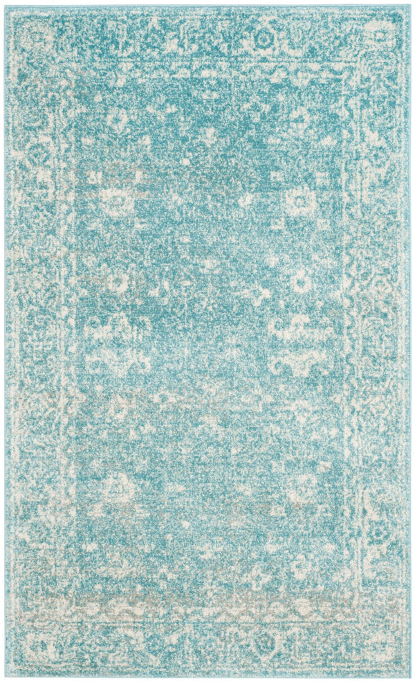 Safavieh Evoke 270 Power Loomed  Rug Light Blue / Ivory EVK270D-3