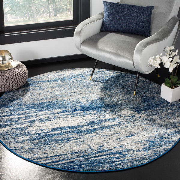 Safavieh Evoke 272 Power Loomed  Rug Navy / Ivory EVK272A-5R