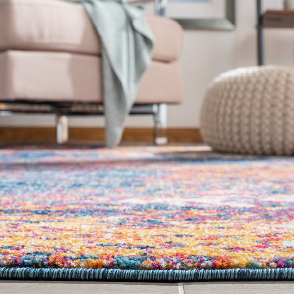 Safavieh Evoke 272 Power Loomed Transitional Rug Navy / Orange EVK272N-5