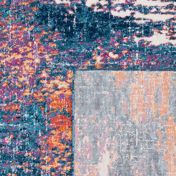 Safavieh Evoke 272 Power Loomed Transitional Rug Navy / Orange EVK272N-5