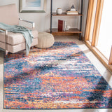 Safavieh Evoke 272 Power Loomed Transitional Rug Navy / Orange EVK272N-5