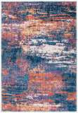 Safavieh Evoke 272 Power Loomed Transitional Rug Navy / Orange EVK272N-5