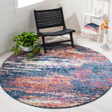 Safavieh Evoke 272 Power Loomed Transitional Rug Navy / Orange EVK272N-7R