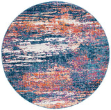 Safavieh Evoke 272 Power Loomed Transitional Rug Navy / Orange EVK272N-7R