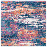 Safavieh Evoke 272 Power Loomed Transitional Rug Navy / Orange EVK272N-7SQ