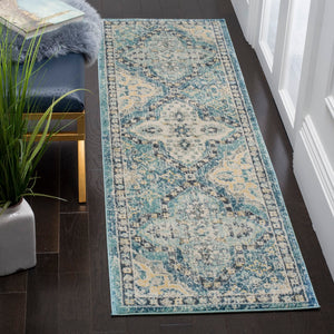 Safavieh Evoke 274 Power Loomed  Rug Light Blue / Ivory EVK274C-27
