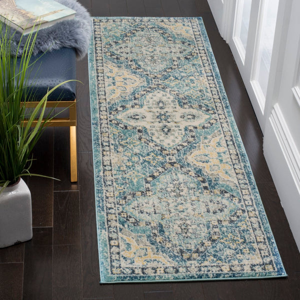 Safavieh Evoke 274 Power Loomed  Rug Light Blue / Ivory EVK274C-27