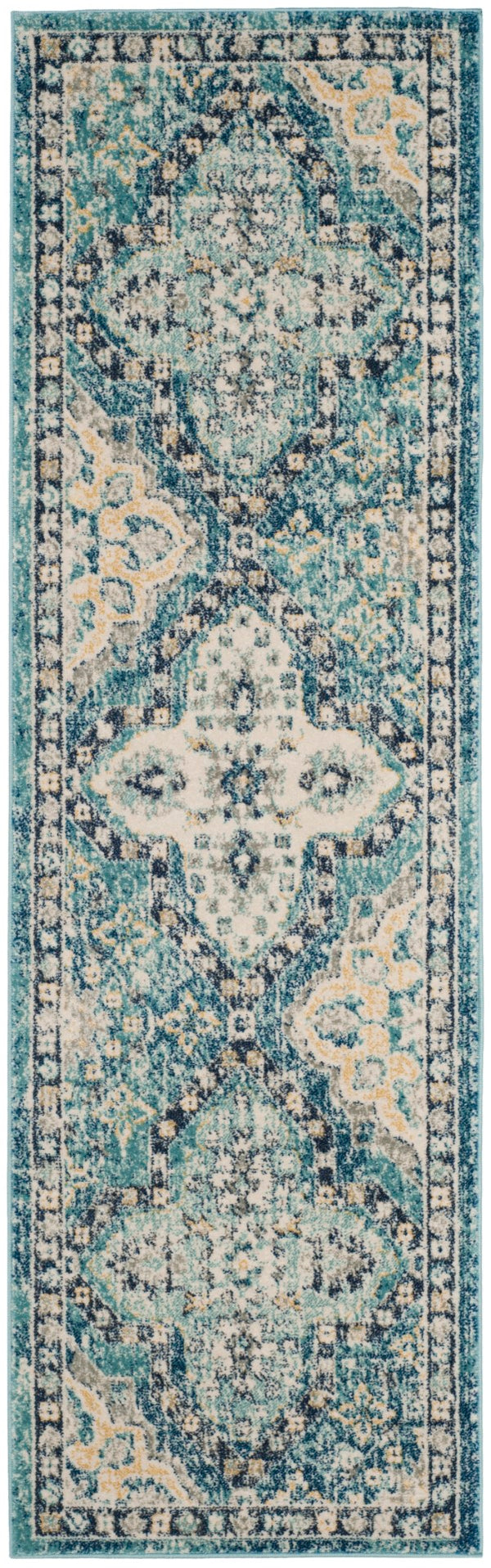 Safavieh Evoke 274 Power Loomed  Rug Light Blue / Ivory EVK274C-27