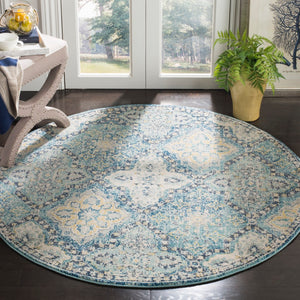 Safavieh Evoke 274 Power Loomed  Rug Light Blue / Ivory EVK274C-5R