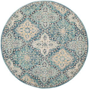 Safavieh Evoke 274 Power Loomed  Rug Light Blue / Ivory EVK274C-5R