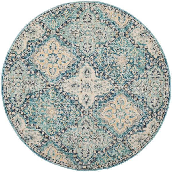 Safavieh Evoke 274 Power Loomed  Rug Light Blue / Ivory EVK274C-5R