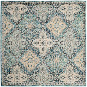 Safavieh Evoke 274 Power Loomed  Rug Light Blue / Ivory EVK274C-5SQ