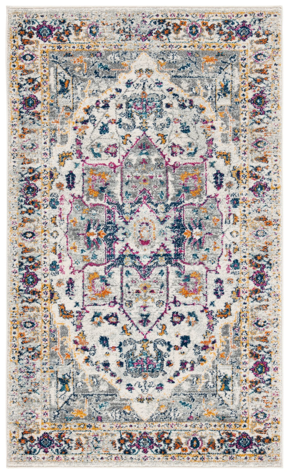 Safavieh Evoke 275 Power Loomed TRADITIONAL Rug Ivory / Grey EVK275A-27