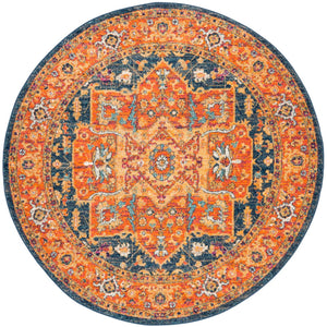 Safavieh Evoke 275 Power Loomed  Rug Blue / Orange EVK275C-5R