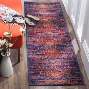 Safavieh Evoke 275 Power Loomed  Rug Blue / Fuchsia EVK275F-27