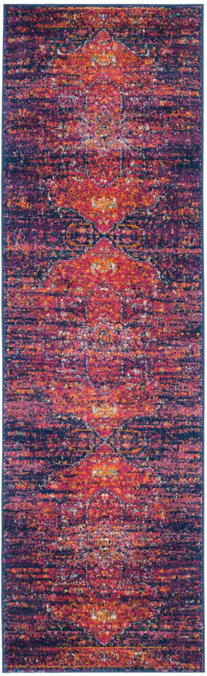 Safavieh Evoke 275 Power Loomed  Rug Blue / Fuchsia EVK275F-27
