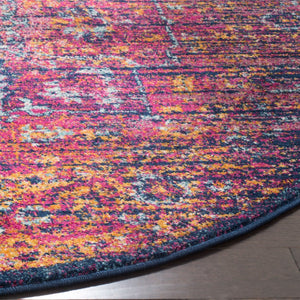 Safavieh Evoke 275 Power Loomed  Rug Blue / Fuchsia EVK275F-5R