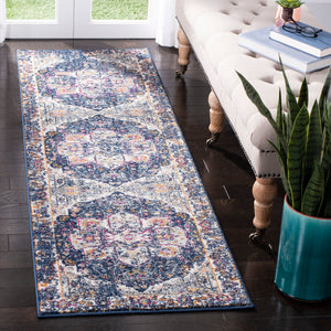 Safavieh Evoke 275 Power Loomed TRADITIONAL Rug Navy / Grey EVK275N-27