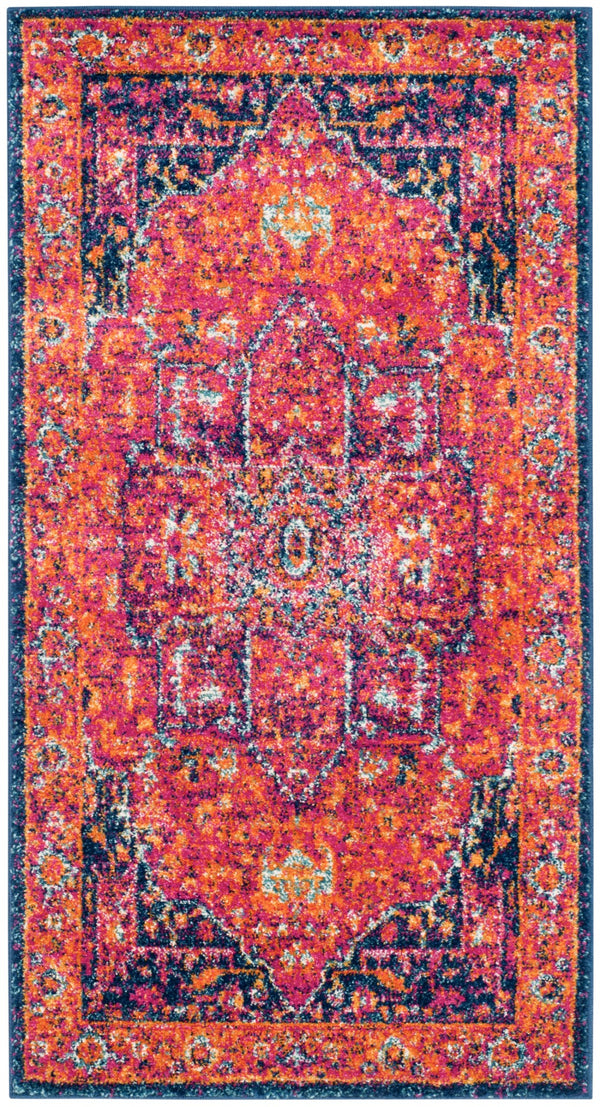 Safavieh Evoke 275 Power Loomed  Rug Fuchsia / Orange EVK275S-24