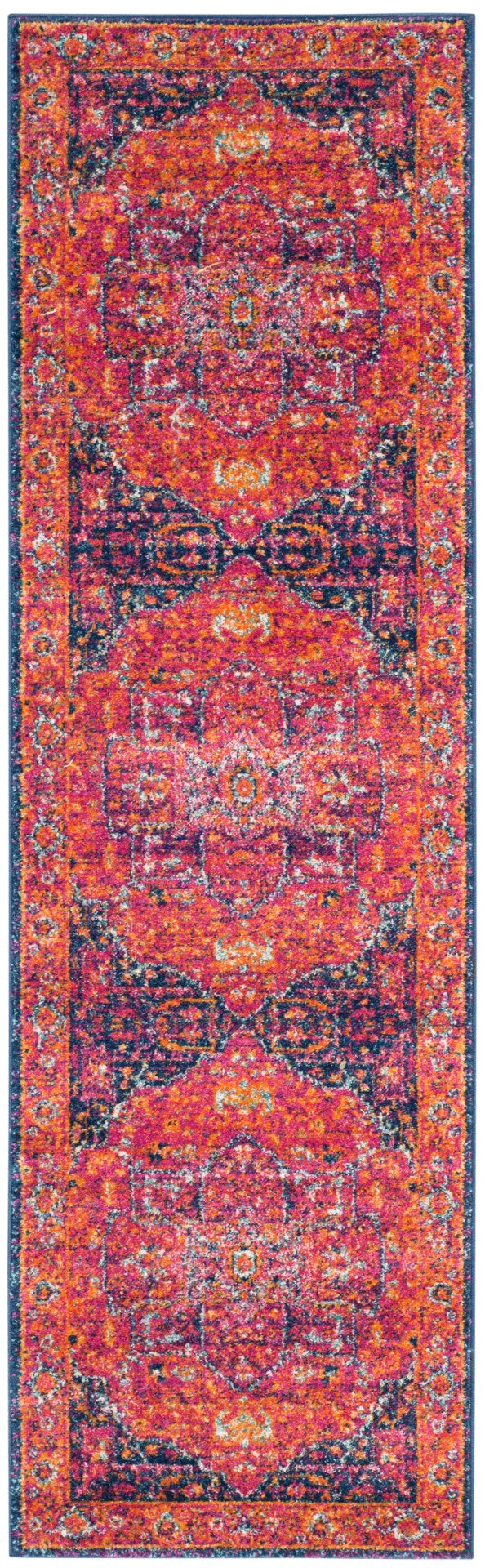 Safavieh Evoke 275 Power Loomed  Rug Fuchsia / Orange EVK275S-27