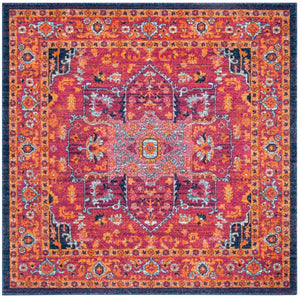 Safavieh Evoke Bold Fuchsia Polypropylene Area Rug Turkish Traditional Pattern Accent Living Room EVK275S-3SQ