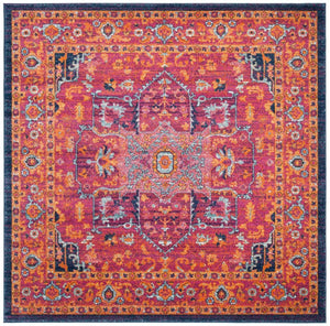 Safavieh Evoke Bold Fuchsia Polypropylene Area Rug Turkish Traditional Pattern Accent Living Room EVK275S-3SQ