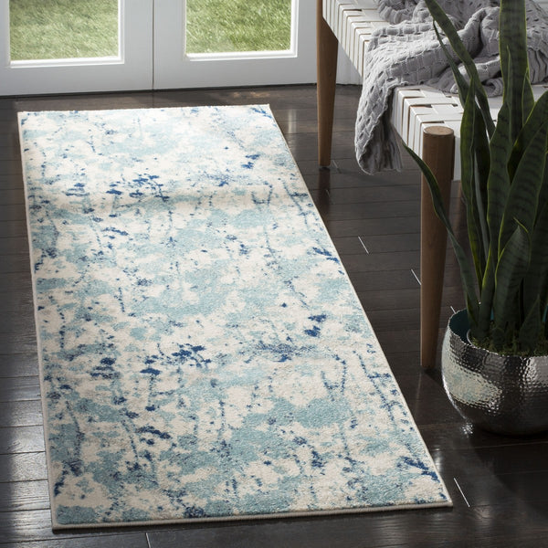 Safavieh Evoke 284 Power Loomed  Rug Ivory / Blue EVK284M-4