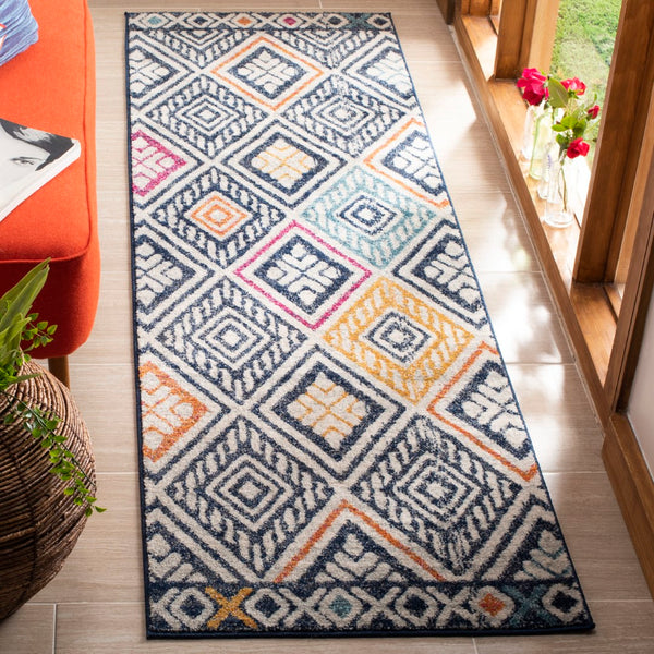 Safavieh Evoke 286 Power Loomed  Rug Navy / Ivory EVK286N-27