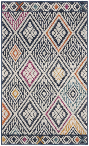 Safavieh Evoke 286 Power Loomed  Rug Navy / Ivory EVK286N-4